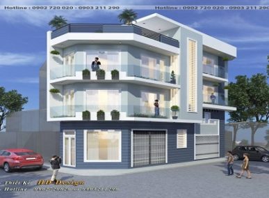 Thiết kế 3d nhà phố