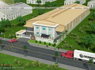 Thiết kế 3D nhà xưởng