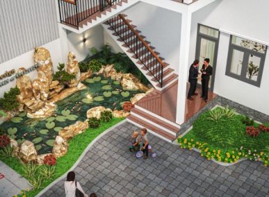 tiểu cảnh sân vườn 3d