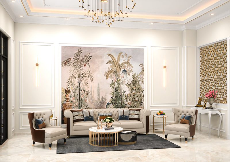 Thiết kế 3D nhà phố tân cổ điển